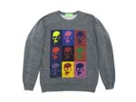 18 COLORS SKULL VINTAGE SWEAT GREY