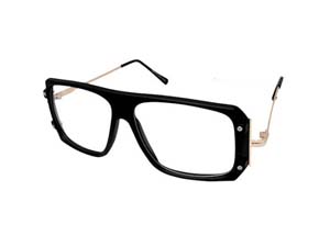 cc-ew-fts-bk-cl FLATTOP SQUARE CLEAR LENS BLACK