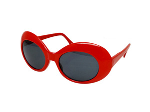 cc-ew-go-r-sm GRUNGE OVAL SUNGLASS RED