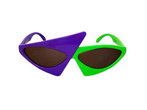 cc-ew-nwa-ppl-gr NEW WAVE ASYMMETRIC SUNGLASS PURPLE~GREEN