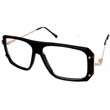 cc-ew-fts-bk-cl FLATTOP SQUARE CLEAR LENS BLACK