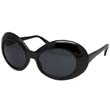 cc-ew-go-bk-sm GRUNGE OVAL SUNGLASS BLACK