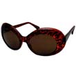 cc-ew-go-br-sm GRUNGE OVAL SUNGLASS BROWN