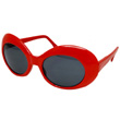 cc-ew-go-r-sm GRUNGE OVAL SUNGLASS RED