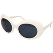 cc-ew-go-wh-sm GRUNGE OVAL SUNGLASS WHITE