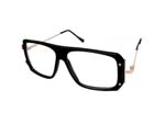 FLATTOP SQUARE CLEAR LENS BLACK