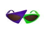 NEW WAVE ASYMMETRY SUNGLASS PURPLE~GREEN