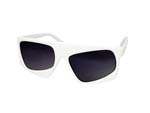 SLANT ASYMMETRIC SUNGLASS WHITE