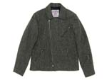 HARRIS TWEED DOUBLE RIDERS JKT HERRING BONE