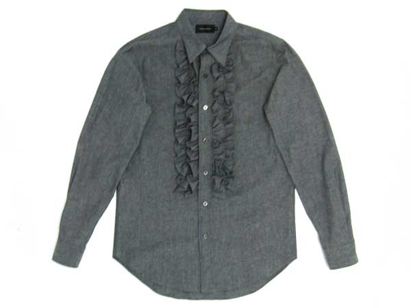 CHAMBRAY FRILL SHIRT