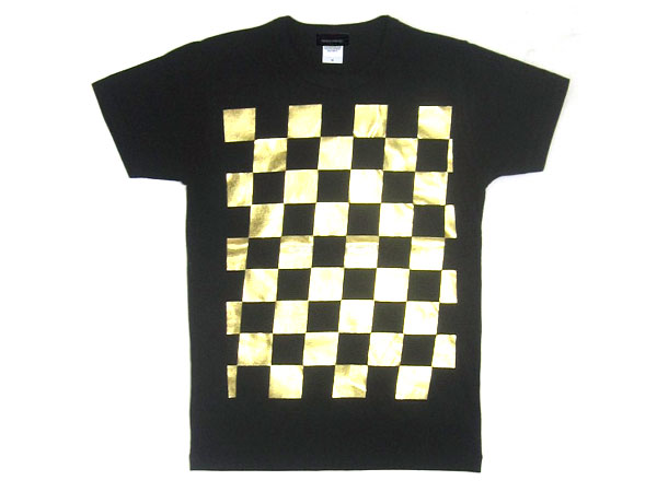5CHECKER vgT-shirt BLACK~GOLD LEAF
