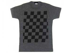 5CHECKER vgT-shirt CHARCOAL~BLACK