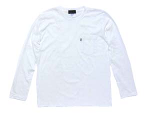 POCKET T-shirt WHITE L/S